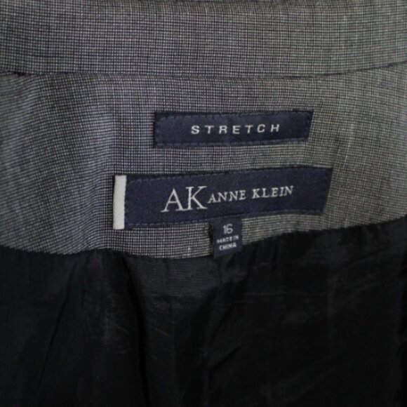 Anne Klein SZ 16 Grey Women's Stretch Blazer Jacket - Picture 7 of 16